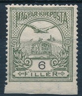 ** 1909 Turul 6f Alul Fogazatlan, Az ívszélen Ollóval Vágva - Autres & Non Classés