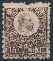 O 1871 Réznyomat 15kr Számos Festékfolttal - Autres & Non Classés