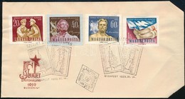 1959 Szovjet Bélyegkiállítás Vágott Sor FDC-n (5.000) - Sonstige & Ohne Zuordnung