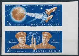 ** 1962 Az Első Csoportos űrrepülés ívszéli Vágott Pár (10.000) - Autres & Non Classés