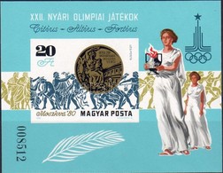 ** 1980. Olimpiai érmesek Vágott Blokk (4.000) - Otros & Sin Clasificación