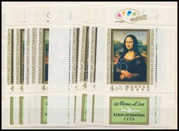 ** 1974 10 Db Mona Lisa Bélyeg Alsó Szelvénnyel (12.000) - Otros & Sin Clasificación