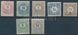 **, * 1881-1898 Kis Tétel, Benne 5 Db Krajcáros és 2 Hírlapilleték Bélyeg Stecklapon - Autres & Non Classés