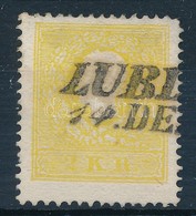 O 1858 2kr II. Típus Kénsárga, Erős Elfogazással "LUBL(Ó)" Certificate: Steiner - Otros & Sin Clasificación