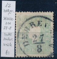 O 1858 3kr Világoszöld, Függőleges Hjtás Bal Oldalon "DEBRECZIN" , Azonosítás: Strakosch - Autres & Non Classés