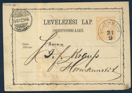 1874 Díjjegyes Levelezőlap / PS-card "PORUMBACH" - "NAGYSZEBEN" - Other & Unclassified