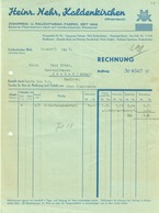 KALDENKIRCHEN Niederrhein 1935 Rechnung Deko " Heinr.Nehr - Zigarren- U.Rauchtabakfabrik " - Food