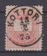O 1874 5kr A Boríték Bal Alsó Hajtókája Kettős Vonalú "KOTTORI" (Horvátország) - Autres & Non Classés