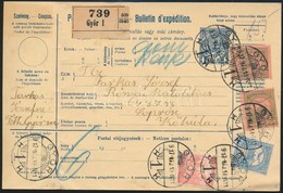 1917 Teljes Csomagszállító 1,55K Bérmentesítéssel Győrből Sopronba - Autres & Non Classés