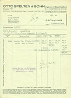 KALDENKIRCHEN Niederrhein 1939 Rechnung " Otto Spelten &Sohn - Zigarren- U.Zigarillofabrik " - Food