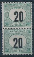 ** 1920 Magyar Posta Portó 20f Pár Lefelé Tolódott értékszámokkal, 1 Bélyegen Pont A MAGYAR Után - Autres & Non Classés