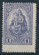 ** 1926 Keskeny Madonna 1P (végigfutó Függőleges Ránc / Vertical Crease) - Sonstige & Ohne Zuordnung