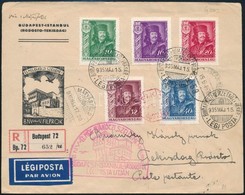 1935 Ajánlott Légi Levél Rákóczi Sorral Bérmentesítve, Alkalmi Bélyegzéssel / Registered Airmail Cover With Special Canc - Autres & Non Classés