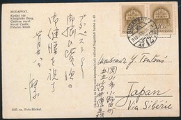 1939 Képeslap 2 X 10f Bérmentesítéssel Budapestről Japánba - Other & Unclassified