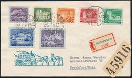 1960 Várak (I.) 7 Klf Vágott érték Színes Papíron Ajánlott Levélen, Ritka - Other & Unclassified