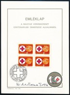 1981 100 éves A Vöröskereszt Emléklap A Tervező, Widerkomm Ervin Aláírásával - Autres & Non Classés