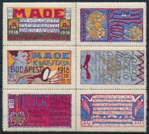 ** 1918 MAOE Emlékív (az ívszélek Hiányoznak, Betapadás, Gumihiba, Törés / Missing Margins, Gum Disturbances, Folded) - Autres & Non Classés