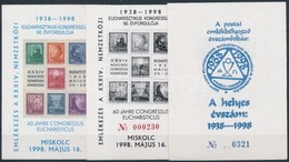 ** 1998 Emlékezés A XXXIV. Nemzetközi Eucharisztikus Kongresszusra 3 Klf. Emlékív - Otros & Sin Clasificación