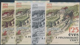 ** 1999 125 éves A Fogaskerekű Vasút 4 Db-os Emlékív Garnitúra Azonos Sorszámmal - Sonstige & Ohne Zuordnung