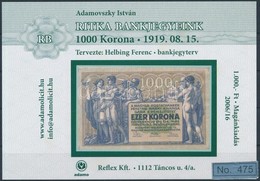 ** 2006/16 Ritka Bankjegyeink 1000 Korona Emlékív - Autres & Non Classés