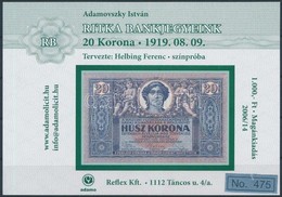** 2006/14 Ritka Bankjegyeink 20 Korona Emlékív - Autres & Non Classés