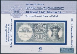 ** 2006/10 Ritka Bankjegyeink 10 Pengő Emlékív - Autres & Non Classés