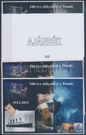 ** 2012/03 Titanic 4 Db-os Emlékív Garnitúra, Azonos Sorszámmal - Autres & Non Classés