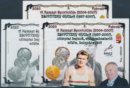 ** 2020 2. A Nemzet Sportolója - Zsivótzky Gyula 3 Db-os Emlékív Garnitúra (32 Pld.) No.: 00030 - Autres & Non Classés