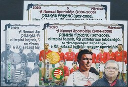 ** 2020 3. A Nemzet Sportolója - Puskás Ferenc 3 Db-os Emlékív Garnitúra (32 Pld.) No.: 00031 - Autres & Non Classés