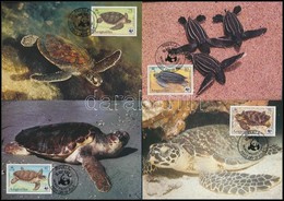 1983 WWF Teknősök Sor 4 Db CM-en Mi 541 - 544 A - Sonstige & Ohne Zuordnung
