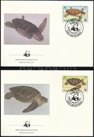 ** 1983 WWF: Teknős Sor Mi 541-544 4 Db FDC-n - Sonstige & Ohne Zuordnung