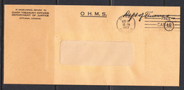 Canada 1962 OHMS - Dept. Of Justice, Used Cover, Sc# ,SG - Covers & Documents