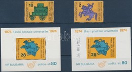 ** 1974 UPU Fogazott Sor Mi 2362-2363 + Fogazott + Vágott Blokk Mi 52A-B - Autres & Non Classés