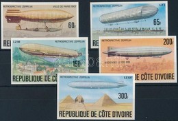** 1977 Zeppelin Vágott Sor Mi 517 - 521 - Autres & Non Classés