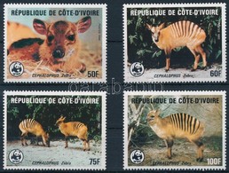 ** 1985 WW; Zebra-bóbitásantilop Sor Mi 881-884 - Autres & Non Classés