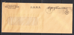 Canada 1962 OHMS - Dept. Of Justice, Used Cover, Sc# ,SG - Covers & Documents