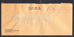 Canada 1962 OHMS - Commissioner Of Penitentiaries , Used Cover, Sc# ,SG - Covers & Documents