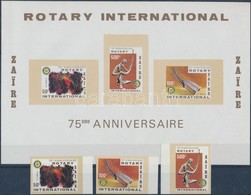 ** 1980 Rotary Vágott ívszéli Sor Mi 658-660 + Vágott Blokk 37 + Vágott Blokk FDC - Otros & Sin Clasificación