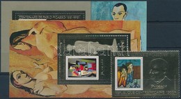 ** 1981 Picasso, Festmények Arany Bélyeg + Arany Blokkok, Picasso, Paintings Golden Stamp + Golden Blocks Mi 748 A + Mi  - Otros & Sin Clasificación