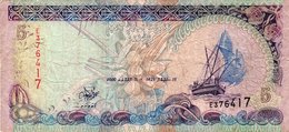 MALDIVES 5 RUFIYAA 2000  P-18b  CIRC. - Maldiven