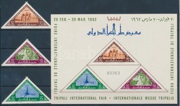 ** 1962 Nemzetközi Vásár, Tripolis Sor Mi 115-117 + Blokk Mi 1 - Autres & Non Classés