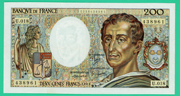 200 Francs  - Montesquieux -  France -  N°.U.018/438961 - 1983 - Sup - - 200 F 1981-1994 ''Montesquieu''