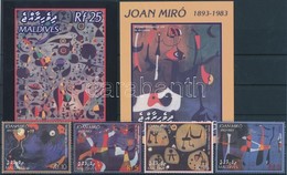 ** 2003 Joan Miró Festmények Sor + Kisív Mi 4137-4144 + Blokksor Mi 539-540 - Autres & Non Classés
