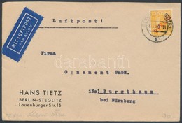 1949 Mi 27 Légi Levélen Az NSZK-ba / On Airmail Cover To Germany - Otros & Sin Clasificación