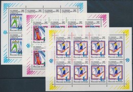 ** 1992 Téli Olimpiai Játékok, Albertville Kisív Sor Mi 220-222 - Autres & Non Classés