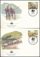 1986 WWF: Elefántok Sor 4 Db FDC-n Mi 753-756 - Sonstige & Ohne Zuordnung