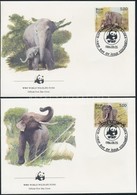 1986 WWF Ceylon-i Elefánt Sor Mi 753-756 4 Db FDC-n - Sonstige & Ohne Zuordnung