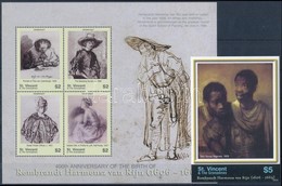 ** 2006 Rembrandt Festmények Kisív + Vágott Blokk Mi 6320-6323 + 668 - Other & Unclassified