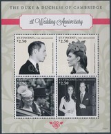 ** 2012 William Herceg és Kate Middleton 1 éves Házassági évfordulója Kisív Mi 7089-7092 - Autres & Non Classés