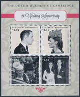 ** 2012 William Herceg és Kate Middleton 1 éves Házassági évfordulója Kisív Mi 7089-7092 - Sonstige & Ohne Zuordnung